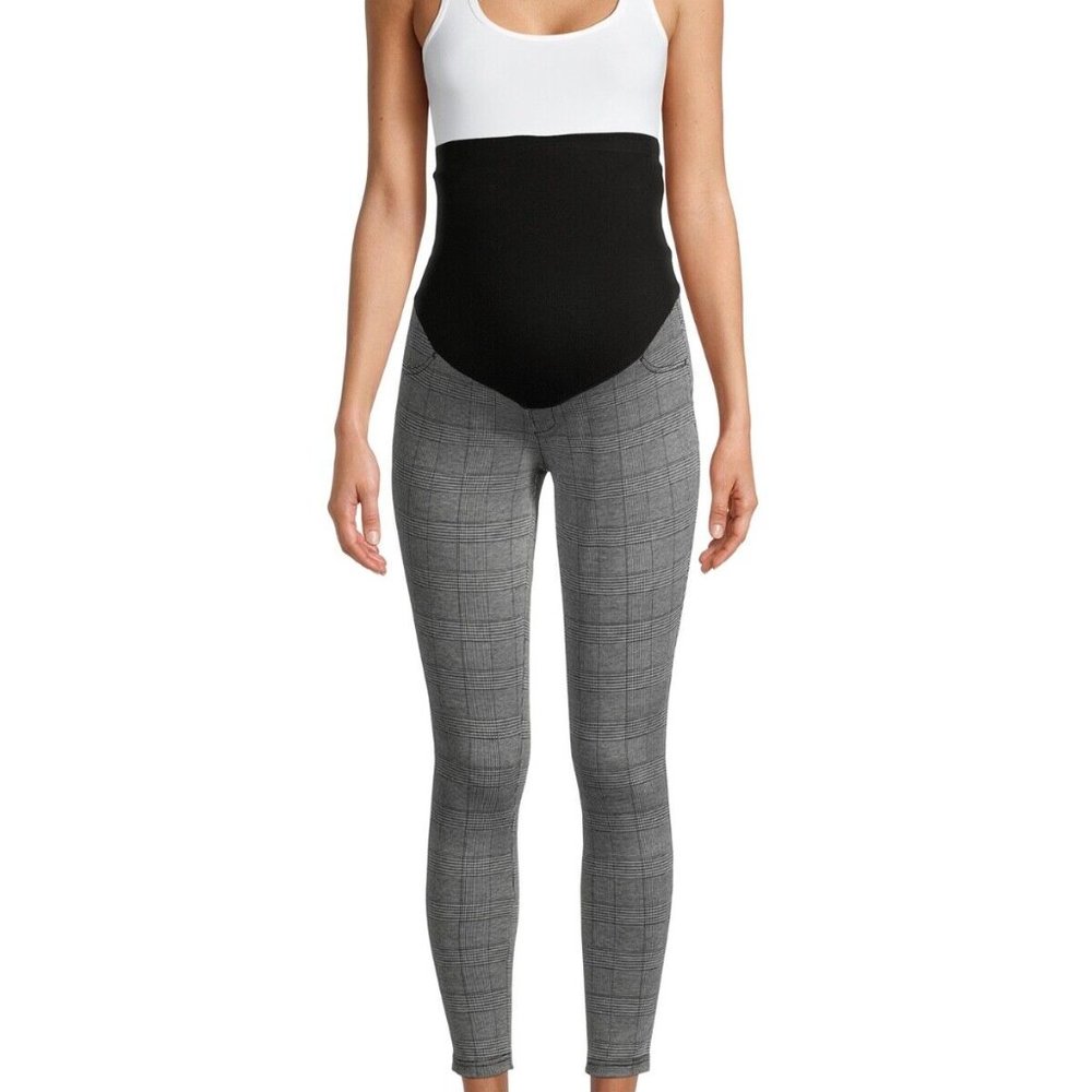 Time & True Womens Maternity Jeggings Size S-XL Gray Plaid Soft & Comfortable - Picture 8 of 8
